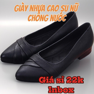 Giày Nhựa Nữ Búp Bê Đi Mưa Công Sở Giá Rẻ - Mã 528 - Size 36-39 - Chất Liệu PVC - Phù Hợp Đi Làm