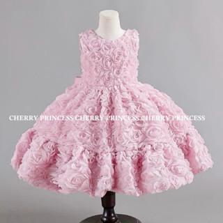 La Rosie Dress- Đầm Váy công chúa bé gái Hoa Hồng 3D cao cấp 1-10 tuổi