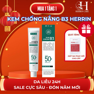 ✔️ CHÍNH HÃNG HERRIN - KEM CHỐNG NẮNG SUN CREAM B3 phổ rộng kiềm dầu nâng tone mẫu mới nhất