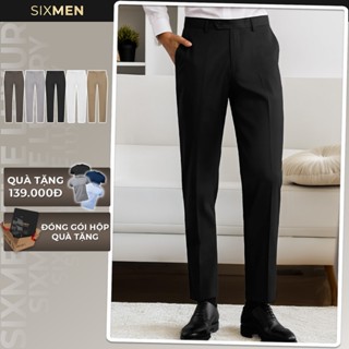 Quần dài tây nam SIXMEN co giãn 2 chiều, lưng đai chun ẩn, xuất xịn, chuẩn form