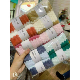 Combo 2c khăn mặt kẻ xuất hàn (30*50cm)