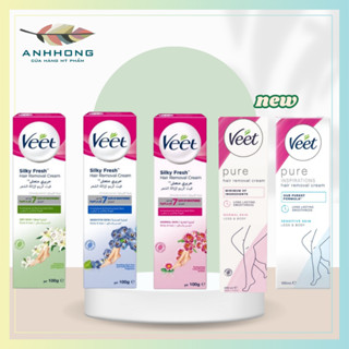 Kem tẩy lông Veet triệt lông Veet Pháp 100ml tẩy lông tay, lông chân và lông dưới cánh tay Mẫu mới