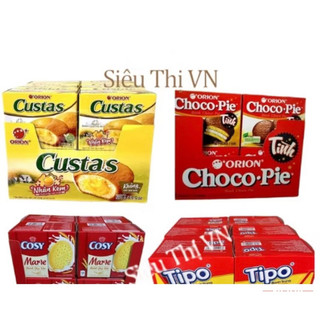 Combo 12 Hộp Bánh Bông Lan Custas / ChocoPie/ Tipo  / Cosy (Hộp Nhỏ 2 Cái)
