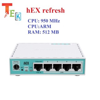 Thiết bị cân bằng tải Router MikroTik hEX Refresh (E50UG) - Bản nâng cấp 750GR3