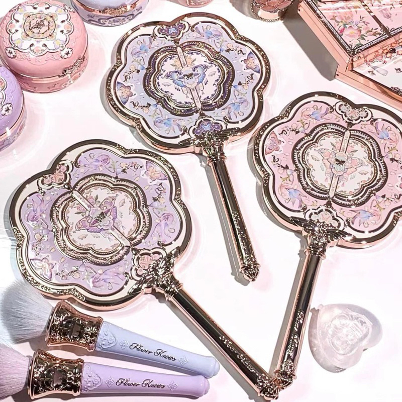 (SẴN) Gương trang điểm Flowerknows Flower knows butterfly cloud collar mirror gương Hoa biết bộ bướm