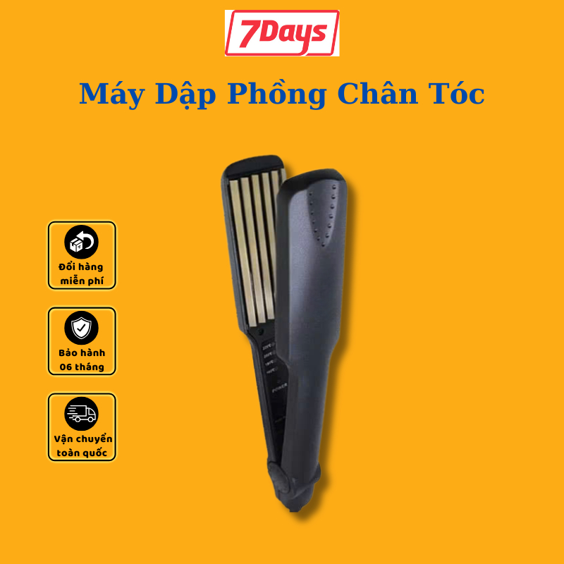 Máy Dập Phồng Chân Tóc 7DaysSmile Chân Ngang 4 Mức Nhiệt Tiện Lợi Mới