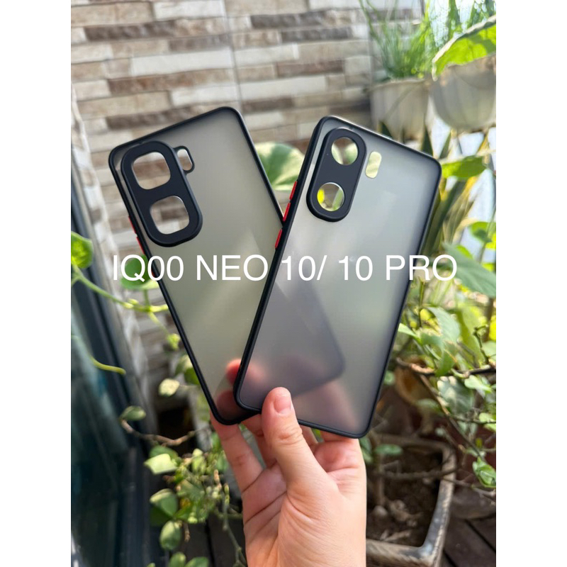 ￼Ốp lưng nhám iQOO Neo 10,Neo 10 pro viền dẻo, lưng cứng (đen)