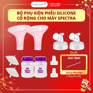 Bộ Phụ Kiện Máy Hút Sữa Spectra, Thương Hiệu Maymom, Phễu Hút Sữa Silicone Êm Ái và Hiệu Quả, Nhiều Lựa Chọn Size Phễu