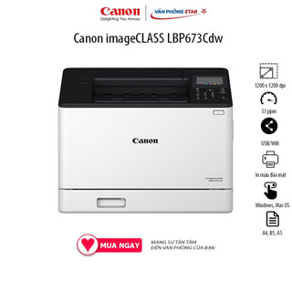 Máy in màu Canon imageCLASS LBP673Cdw -NK (Đảo mặt/ Wifi/ 33 trang/phút), máy in WIFI, in 2 mặt