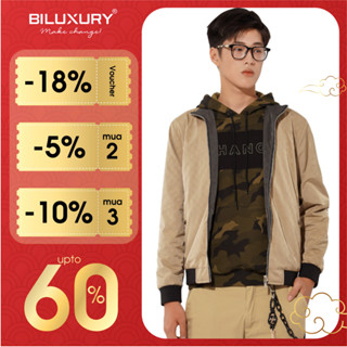  Áo Khoác Gió Nam Biluxury 6AG2T022 Thiết Kế Mặc 2 Mặt Tiện Lợi Dáng Thể Thao Khỏe Khoắn 