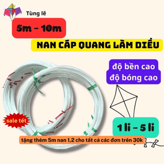 Nan Cáp Quang, Cáp Quang Làm Diều Đủ Size Từ 1 li Đến 4 Li Siêu Bền, Siêu Bóng