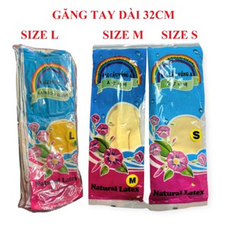 [10 ĐÔI] Bịch 10 đôi găng tay cao su Sắc Cầu Vồng dài 32cm size L, M, S. găng tay rửa bát, rửa chén