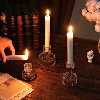 Chân Cắm Nến Pha Lê Đơn Nhiều Mẫu Mã Sang Trọng Trang Trí Bàn Tiệc, Bàn Gallery Nhà Hàng Khách Sạn