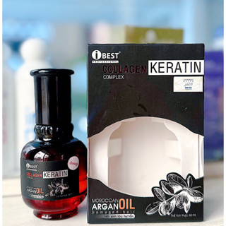  Tinh Dầu Dưỡng Tóc IBEST Keratin Collagen Argan Oil Phục Hồi Tóc Hư Tổn  Khô Sơ  Trẻ Ngọn Giúp Tóc Chắc Khoẻ 60ml 