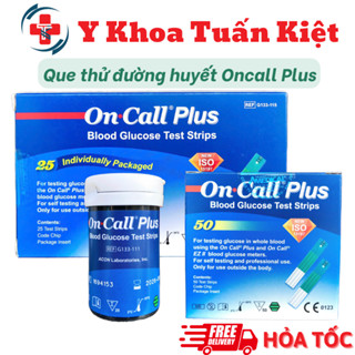  ✅ Que thử đường Oncall Plus Hàng chính hãng CÔNG TY  25 50 que  date xa 