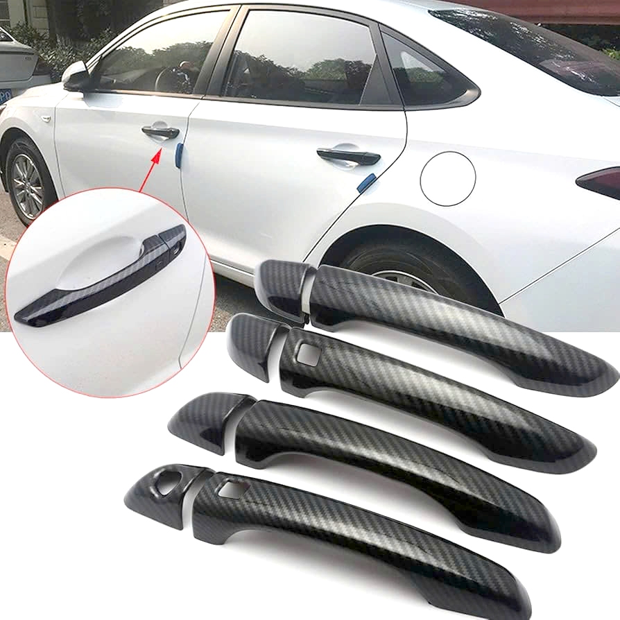 Ốp Bảo Vệ Tay Cửa Elantra 2016 2017 2018 2019 2020 2021 2022 Cabon  - Ốp Tay Cửa Hyundai Elantra