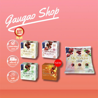  Socola tươi Meiji Meltykiss 56g Melty Kiss vị vani trà xanh dâu tây caramen nội địa Nhật Bản 