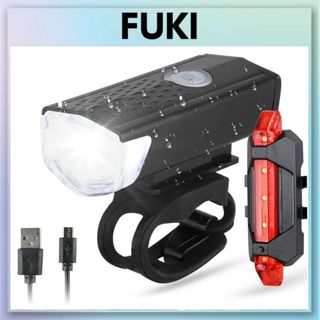 Đèn Xe Đạp Đèn Led Xe Đạp Đèn Xe Đạp Thể Thao Gắn Đầu Và Đuôi Xe Đạp Chống Nước Sạc Điện Siêu Sáng FUKI