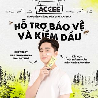 [GIF] Kem chống nắng cho nam chiết xuất mật ong Manuka ACCEE MENITEMS kiềm dầu bảo vệ da chống ánh sáng