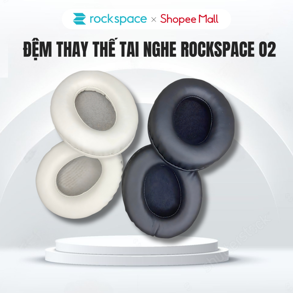 Bộ đôi đệm thay thế tai nghe Headphone Tai nghe bluetooth chụp tai Rockspace O2