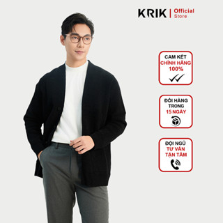 Áo Khoác Cadigan Nam KRIK Form Regular Chất Liệu Cao Cấp Thiết Kế Thanh Lịch Hiện Đại AK5140