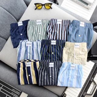 Quần Đùi Ngủ Nam YOU Vải KATE COTTON 100% Mềm Mịn Thoáng Mát Size 40-90kg