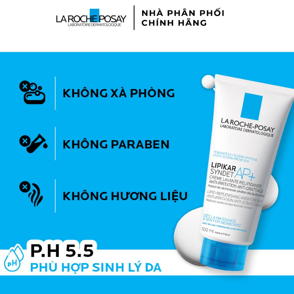 Sữa Rửa Mặt Và Tắm La Roche-Posay Dành Cho Da Khô, Nhạy Cảm, Da Bị Kích Ứng, Mẩn Đỏ & Ngứa 200ml