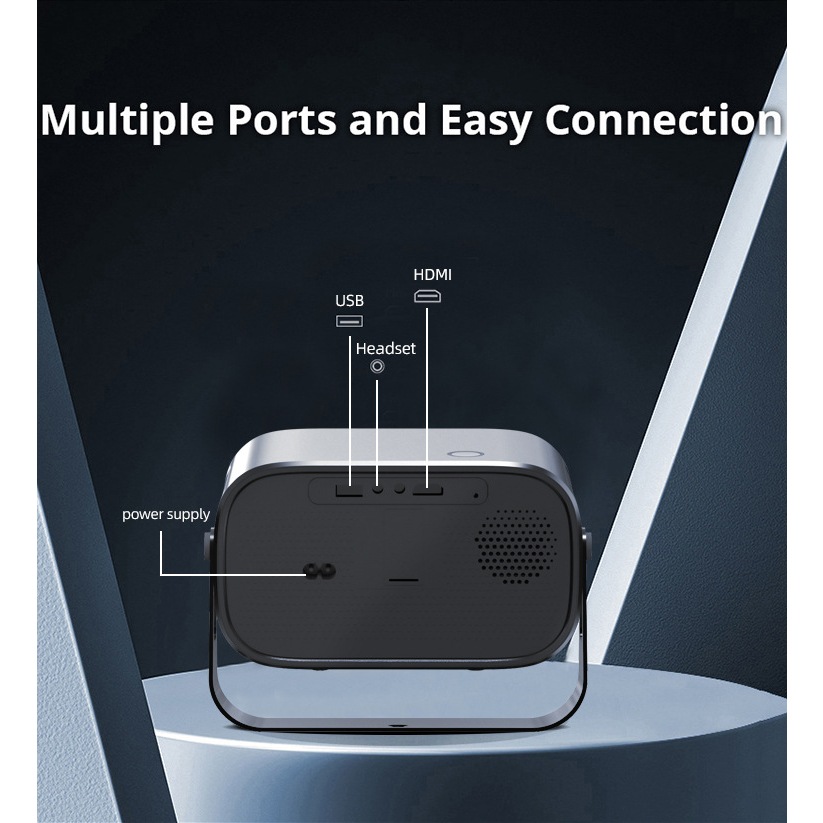 Máy chiếu mini P19/A10 Android 13 Full HD Điều chỉnh 360° độ sáng cao, kết nối wifi, bluetooth, điện thoại Laptop | BigBuy360 - bigbuy360.vn