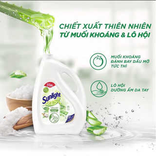   RẺ VÔ ĐỊCH  Nước rửa chén Sunlight can 3.6kg thiên nhiên   matcha trà Nhật  chanh 