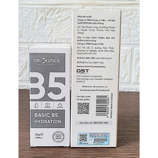 Tinh Chất B5 Basic Hydration 5% DrCeutics Cho Da Dầu Mụn (30ml)