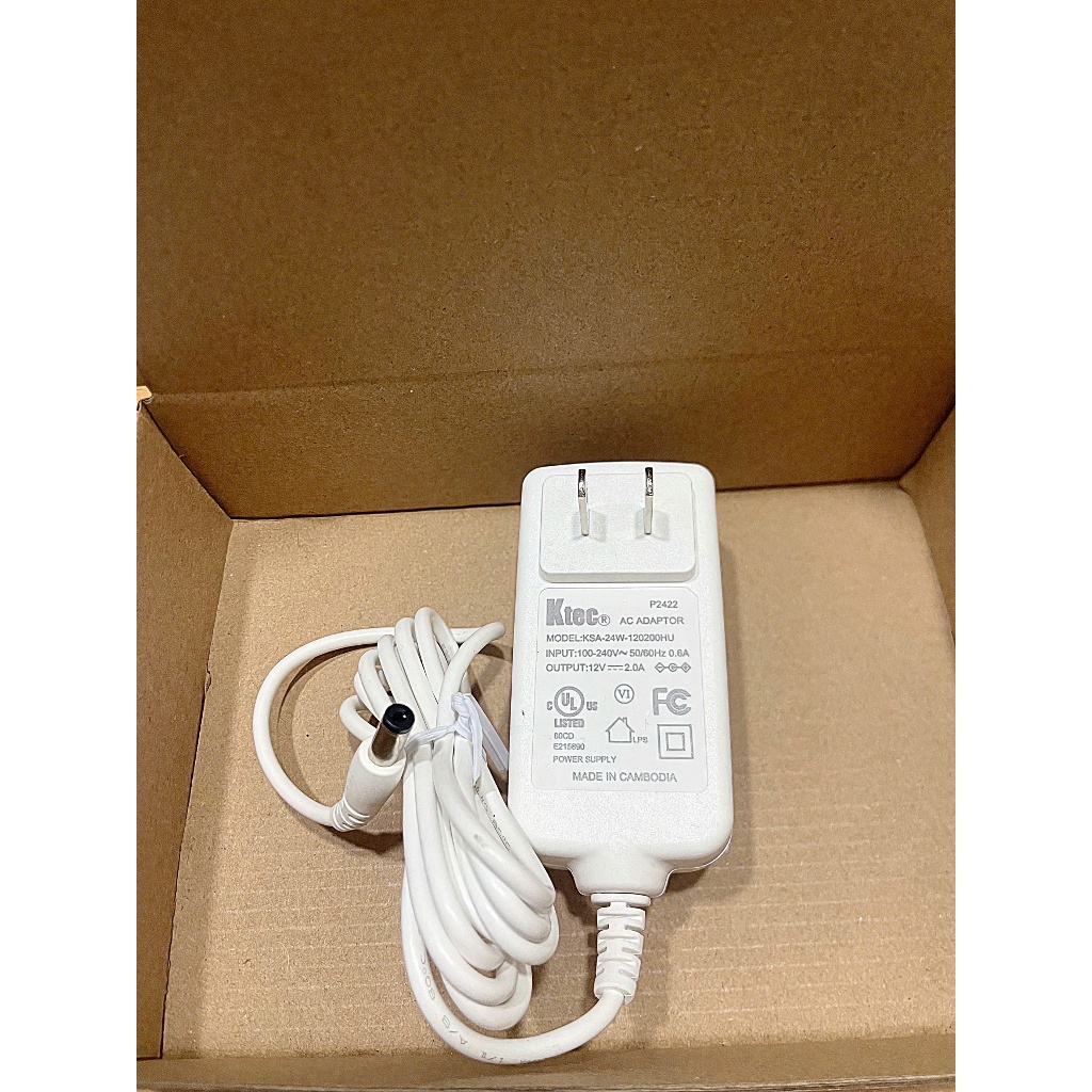 Nguồn Adapter 12V 2A Chính hãng Ktec (New) dùng cho Wifi, Modem, Camera