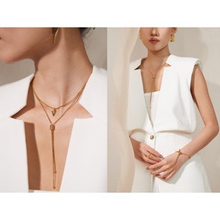 Dây chuyền nữ Slay Lariat Jesmee, vòng cổ nữ dài mix nhiều kiểu dáng, phong cách quyến rũ - N2594