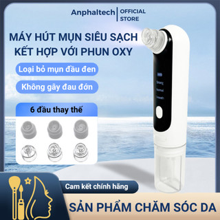  Máy Hút Mụn Mini Anphaltech Store Thế Hệ Mới-Hút Mụn Đầu Đen Mụn Cám Bã Nhờn Làm Sạch Phun Oxy Dưỡng Ẩm 