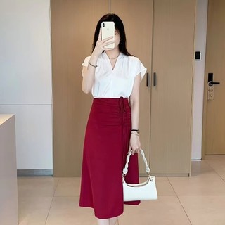Áo sơ mi lụa thiết kế cổ tim ly trước sang trọng Callene (L2396)