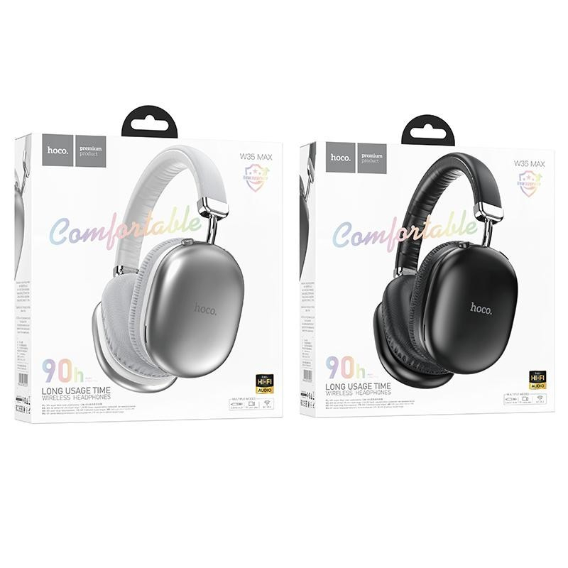 Tai nghe Chụp Tai Bluetooth w35 max 90h nghe nhạc chơi game gọi điện có màu đen, trắng, hồng | BigBuy360 - bigbuy360.vn