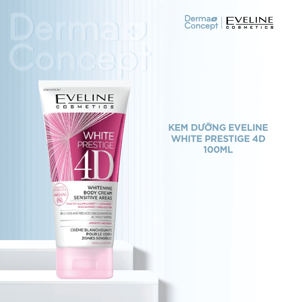 Kem dưỡng Eveline White Prestige 4D dưỡng trắng cho vùng da nhạy cảm nách, bẹn 100ml