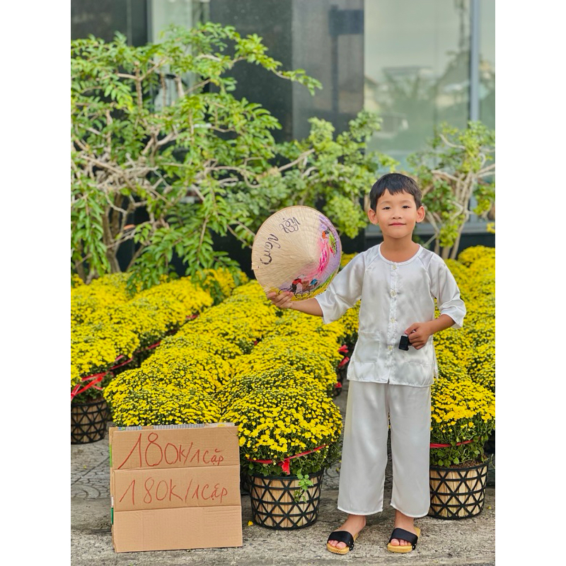 Bộ Bà Ba Vải Phi Dành Cho Bé 7kg-30kg