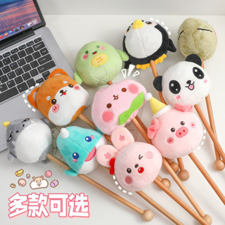 Cây Đấm Lưng Thư Giản Hình Thú Bông Shiba Quả Bơ Hà Mã, Gậy Đấm Lưng Tay Gỗ Chắc Chắn