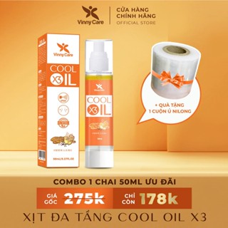 Xịt tan mỡ bụng, mờ rạn đa tầng 2in1 Cool-Oil X3 chiết xuất gừng nghệ giảm mỡ hiệu quả Vinny Care - Tặng 1 CUỘN Ủ