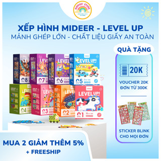 Xếp hình cho bé 8 cấp độ Mideer puzzle Level Up, đồ chơi trí tuệ lắp ghép tranh lego cho bé