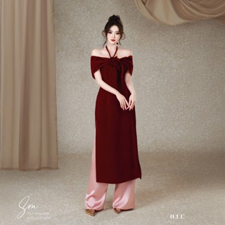 Quần lụa nữ phối kèm áo dài H.I.U Fashion , vải Lụa tafta hàn chất liệu thoáng mịn không nhàu dày dặn HIU design