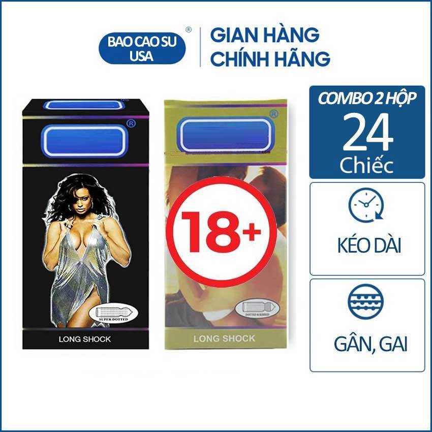 COMBO 2 Hộp Bao Cao Su Inno Vàng Và Inno Đen Gân, Gai, Kéo Dài - 24 Chiếc