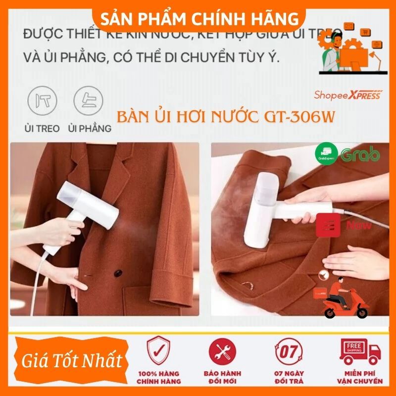 Bàn ủi hơi nước cầm tay Deerma DEM-HS100/ Zanjia GT-306LW - Hàng Chính Hãng