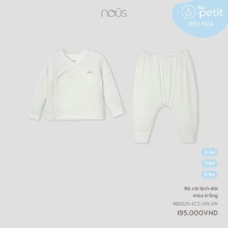 Nous Baby Bộ quần áo dài tay Nous hoạ tiết dành cho bé trai, gái đến 12 tháng BST T10