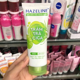 Sữa Rửa Mặt Hazeline dưỡng trắng da Matcha Lựu Đỏ 100g