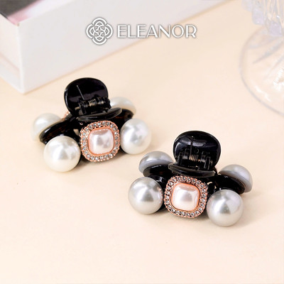 Kẹp tóc nữ Eleanor Accessories hình hoa kẹp càng cua đính ngọc trai nhân tạo phụ kiện tóc 5946