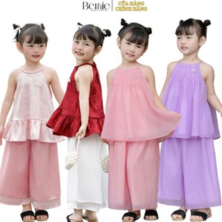 Set áo dài yếm áo dài cách tân cho bé gái dễ thương mềm mại BERNIE kids 1 tuổi đến 7 tuổi