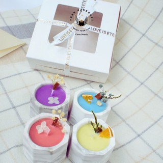 Set Nến Thơm 4 Mùa Trang Trí Hoa Khô - Tinh Dầu Thơm Không Khói, Decor Hộp Quà Tặng, Làm Quà Cưới, Sinh Nhật, Lễ Kỷ Niệm