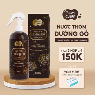 Nước lau bàn thờ thơm dưỡng gỗ hương trầm Gumi Clean dùng lau ban thờ thành phần tự nhiên, làm sạch dưỡng gỗ
