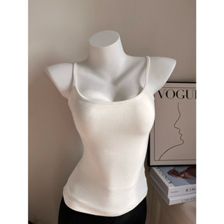 Áo 2 dây basic form ôm đẹp 4 màu đen nâu be trắng hàng QC thời trang nữ Famos